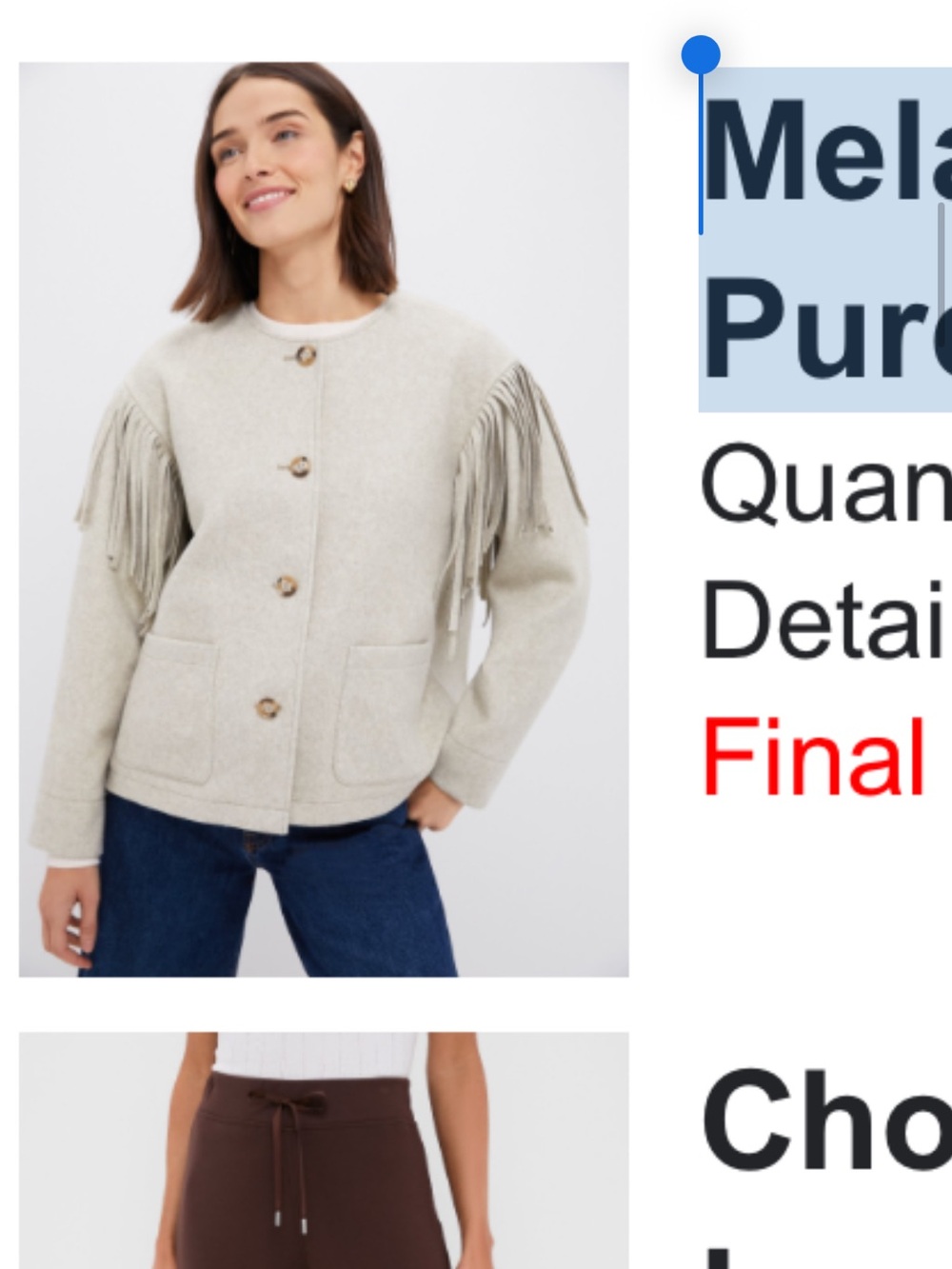NWT TUCKERNUCK Fringe Jacket in Light Gray